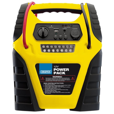 Draper Jump Starter & Air compressor 12V 900A Power Pack Battery Charger 90643