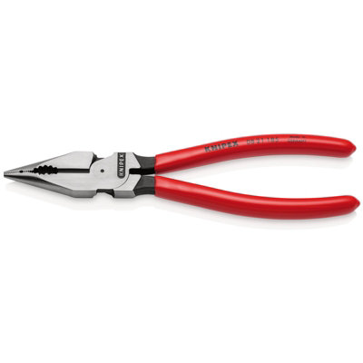 Draper KNIPEX 08 21 185 SB Needle-Nose Combination Pliers plastic coated black atramentized, 185mm 13177