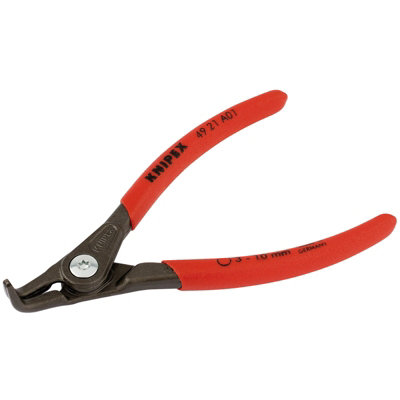 Draper Knipex 49 21 A01 90 degree External Straight Tip Circlip Pliers, 3 - 10mm Capacity, 130mm 75093