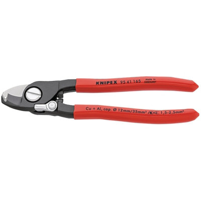 Draper Knipex 95 41 165SBE Copper or Aluminium Only Cable Shear with Sprung Handles, 165mm 82576