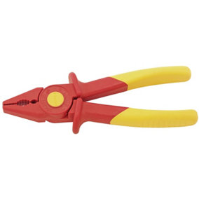 Draper Knipex Fully Insulated 'S' Range Soft Grip Flat Nose Pliers, 180mm 06082
