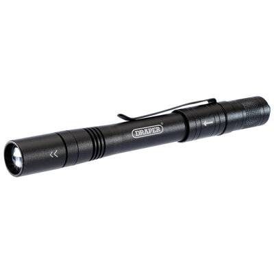 Draper  LED Rechargeable Aluminium Penlight, 1W 90099