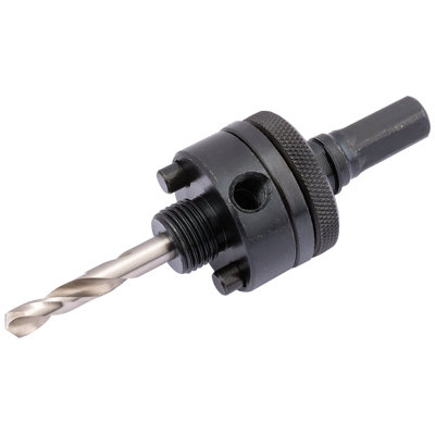 Draper Locking Hex. Shank Holesaw Arbor with HSS Pilot Drill for Holesaws 32 - 210mm, 7/16" Thread 52983