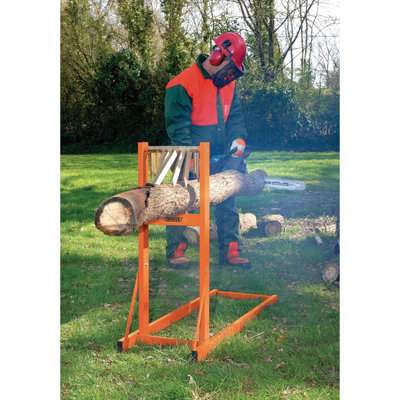 Draper Log Stand 150kg Manual Transportable Steel Frame Fast Secure ...