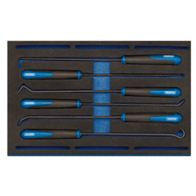 Draper Long Reach Hook and Pick Set in 1/4 Drawer EVA Insert Tray (6 Piece) 63494