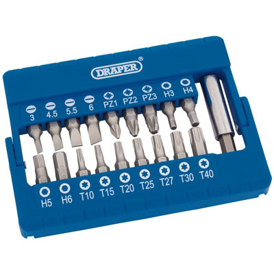 Draper Magnetic Bit Holder Set 19 Piece 82393 | DIY at B&Q