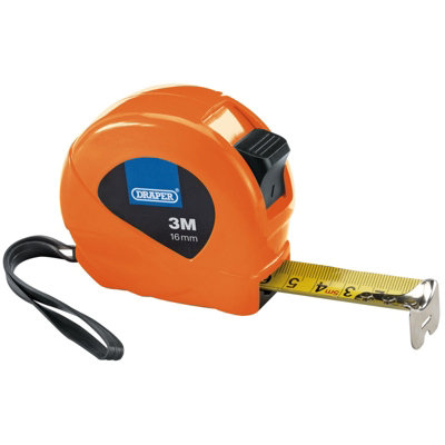 Draper Measuring Tapes, 3m/10ft x 16mm, 3 Colours (Dispenser of 12) 82435