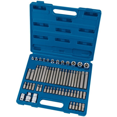 Draper Mechanic's Bit Set Comprising of Draper TX-STAR and Hexagon Bits 61 Piece 63376