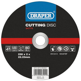 Draper  Metal Cutting Disc, 230 x 2 x 22.23mm 94775