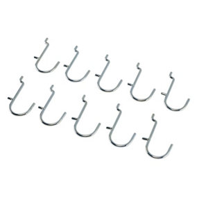 Draper Metal J-Hooks for Back Panel/Pegboard (Pack of 10) 10218