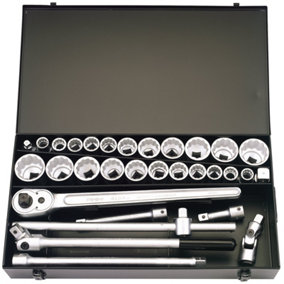 Draper Metric and Imperial Socket Set, 3/4" Sq. Dr. (31 Piece) 00335