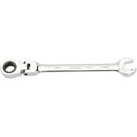 Draper Metric Combination Spanner with Flexible Head and Double Ratcheting Features (11mm) (6855)