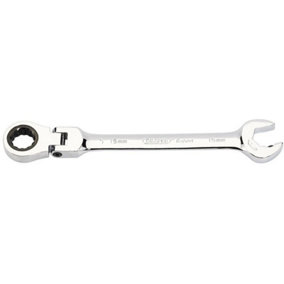 Draper Metric Combination Spanner with Flexible Head and Double Ratcheting Features 15mm 6860