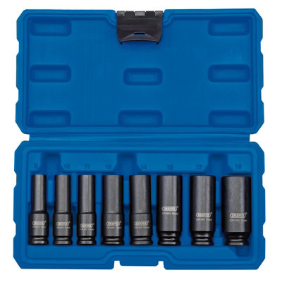 Draper Metric Deep Impact Socket Set, 3/8