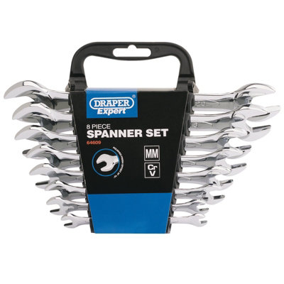 Draper Metric Double Open Ended Spanner Set 8 Piece 64609