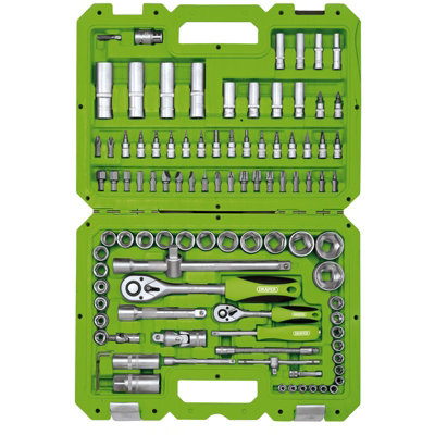 Draper Metric Socket Set, 1/4 and 1/2 inch Sq. Dr. (100 Piece) 55318