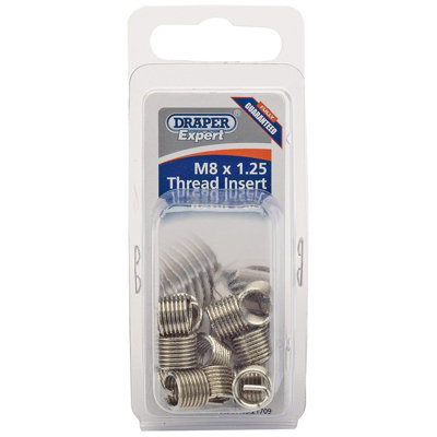 Draper Metric Thread Insert Refill, M8 x 1.25 (Pack of 12) 21709