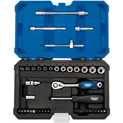 Draper Multi-Drive Metric Socket Set, 1/4" Sq. Dr. (43 Piece) 16479