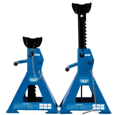 Draper Pair of Pneumatic Rise Ratcheting Axle Stands, 3 Tonne 01813