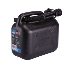 Draper Plastic Fuel Can, 5L, Black 09053