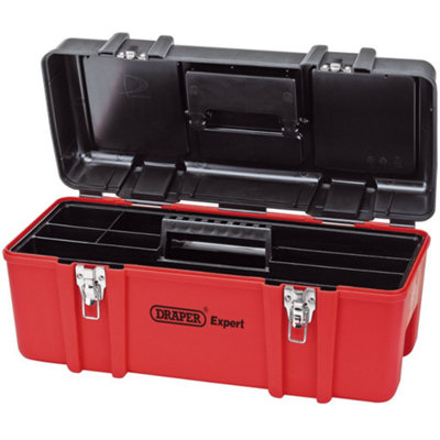 Draper Plastic Tool Box with Tote Tray, 580mm 27732