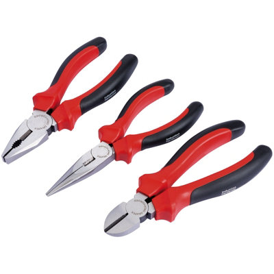 Draper Plier Set With Soft Grip Handles, 160mm (3 Piece) 68001