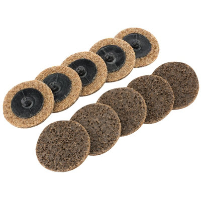 Draper  Polycarbide Abrasive Pads, 50mm, Coarse (Pack of 10) 75625