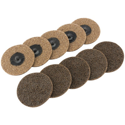 Draper  Polycarbide Abrasive Pads, 75mm, Coarse (Pack of 10) 75628