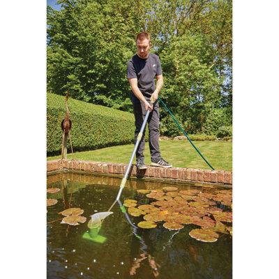 Draper Pond & Pool Vacuum Cleaning Kit with Skimming Net For Removing Debris & Dirt