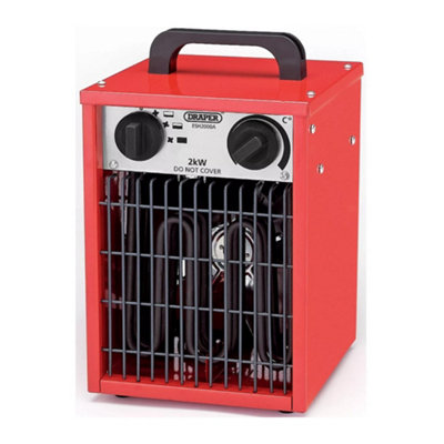 Draper Portable Floor Electric Fan Heater Space Warmer 2kw ESH2000A 07216 |  DIY at Bu0026Q