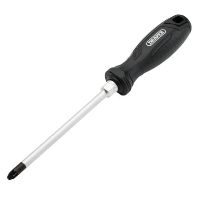 Tournevis Draper Pozi N°3 – 150 Mm, Pointe Sablée, Prise En Main Souple, Garanti à Vie !