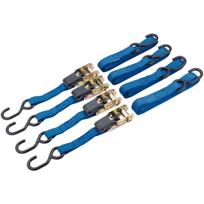 Draper Ratcheting Tie Down Straps, 5m x 25mm, 250kg (4 Piece) 60965