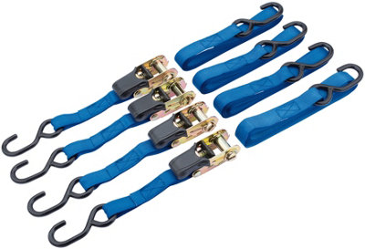 Draper Ratcheting Tie Down Straps, 5m x 25mm, 250kg (4 Piece) 60965