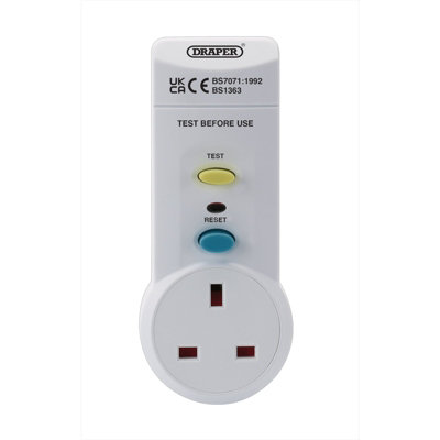 Draper RCD Adaptor, 220-250v/50Hz, 13 AMP 10205