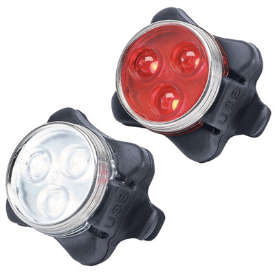 Draper Rechargeable LED Bicycle Light Set 36974