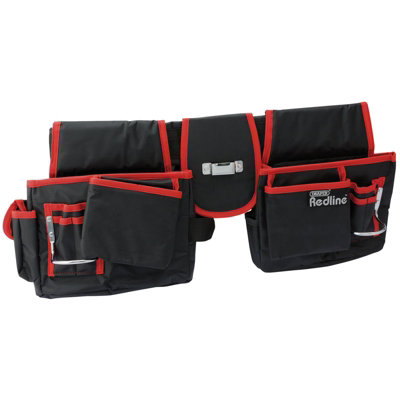 Draper Redline Double Tool Pouch, Black 67832 | DIY at B&Q