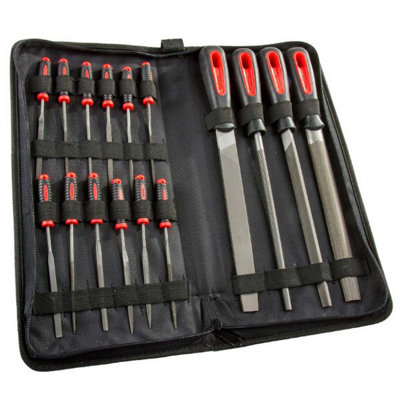 Draper Redline Engineers Hand File Needle File Tool Set Canvas Carry Case 27807