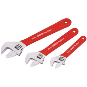Draper Redline Soft Grip Adjustable Wrench Set (3 Piece) 67634