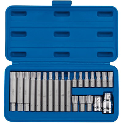 Draper Ribe 3/8, Socket and Bit Set, 1/2" Sq. Dr. (22 Piece) 16347