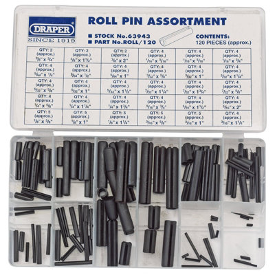 Draper Roll Pin Assortment (120 Piece) 63943