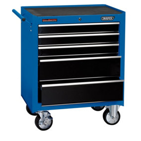 Draper  Roller Tool Cabinet, 5 Drawer, 26", Blue 14978