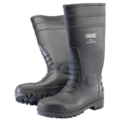 Draper Safety Wellington Boots, Size 8, S5 02698