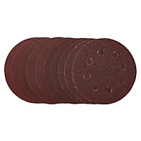 Draper  Sanding Discs, 115mm, Hook & Loop, Assorted Grit, (Pack of 10) 53510