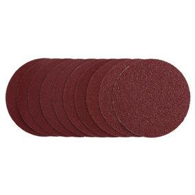 Draper  Sanding Discs, 125mm, Hook & Loop, Assorted Grit - 40G, 80G, 120G, 240G (Pack of 10) 03158