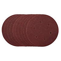 Draper  Sanding Discs, 150mm, Hook & Loop, 40 Grit, (Pack of 10) 54887