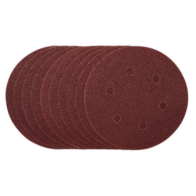 Draper  Sanding Discs, 150mm, Hook & Loop, 40 Grit, (Pack of 10) 54887