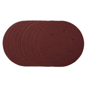 Draper  Sanding Discs, 150mm, Hook & Loop, 80 Grit, (Pack of 10) 54888