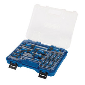 Draper  Screwdriver Set with Case, Blue (14 Piece)  03984