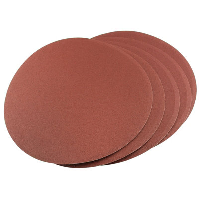 Draper Self-Adhesive Aluminium Oxide Sanding Discs, 200mm, 100 Grit (Pack of 5) 54679