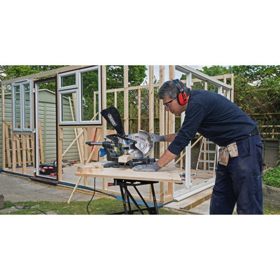 Draper Sliding Compound Mitre Saw with Laser Cutting Guide, 210mm ...